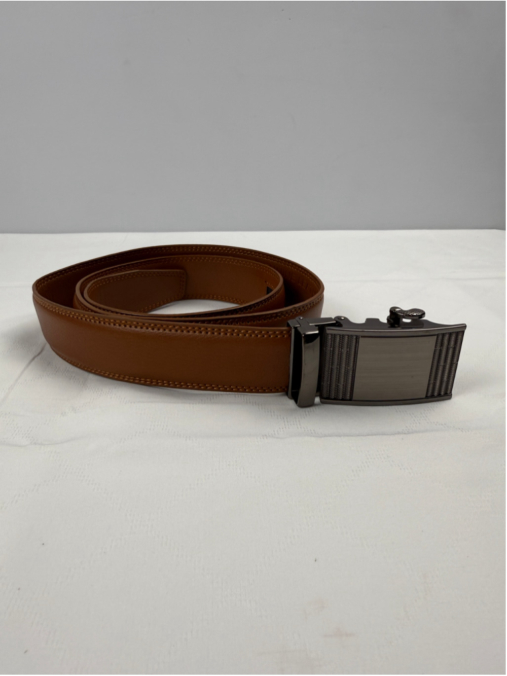Men's Brown Leather Ratchet Belt Size 36